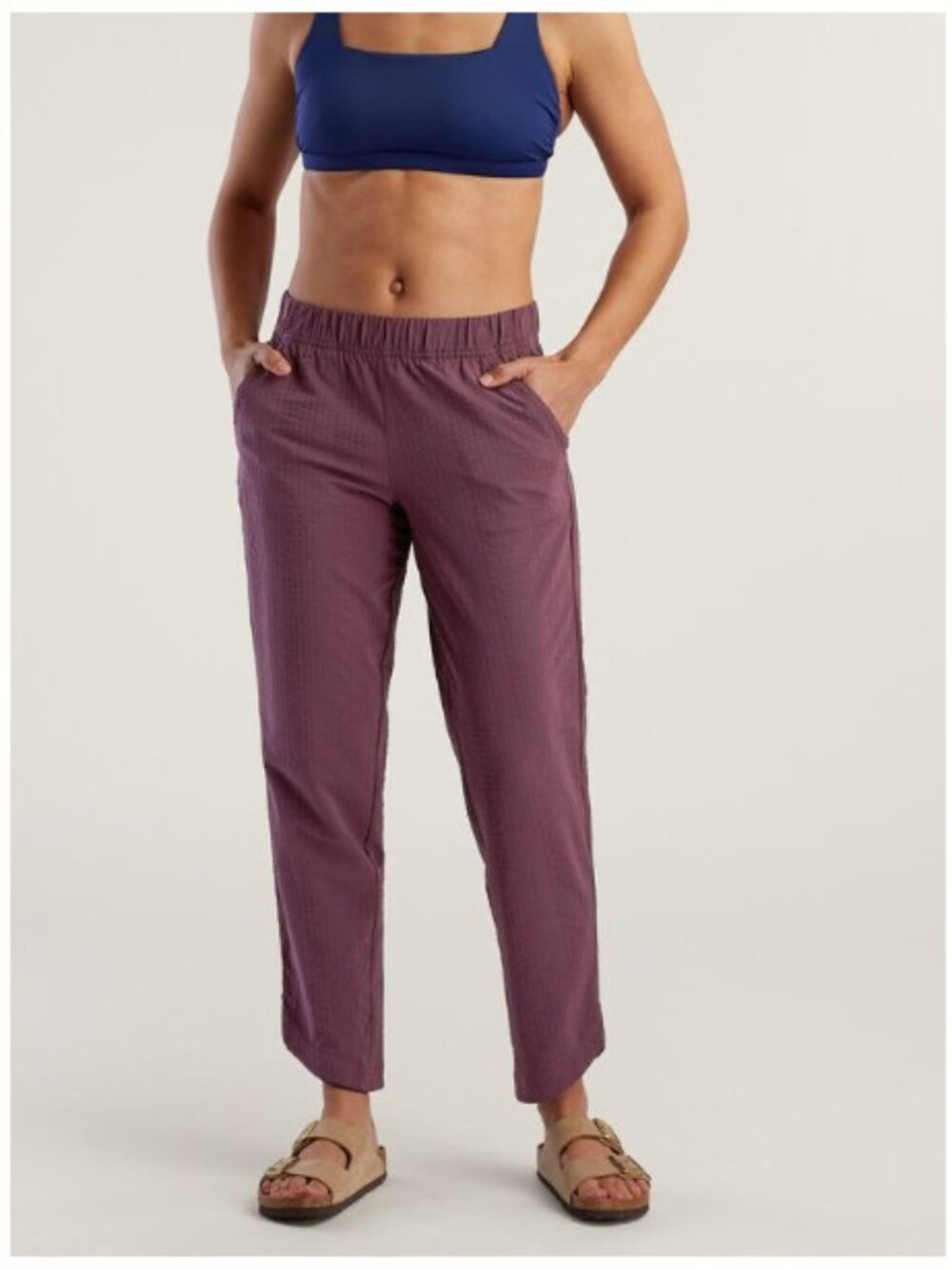 Title Nine Pants XL Purple Slaycation Straight Pull On 28" Inseam